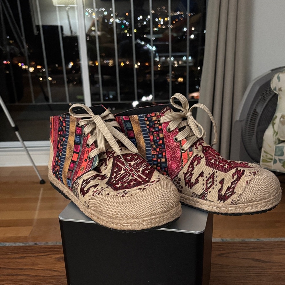 Source Unknown Multicolor Espadrille Boots - image 1